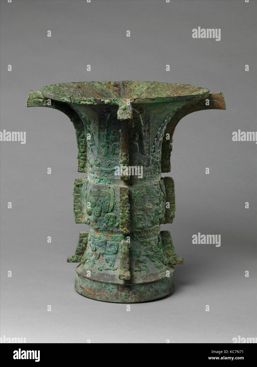 青銅尊, rituale del vino (contenitore Zun), fine XI secolo A.C. Foto Stock