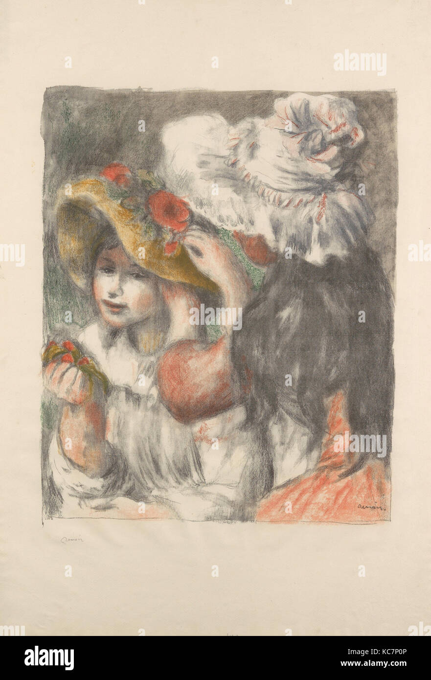 La Hat segnato con fiori (Le Chapeau Épinglé), Auguste Renoir, 1898 Foto Stock