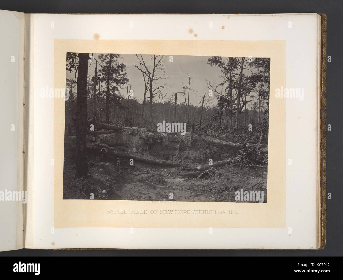Campo di battaglia e di nuova speranza la Chiesa, Georgia No. 2, George N. Barnard, 1860s Foto Stock