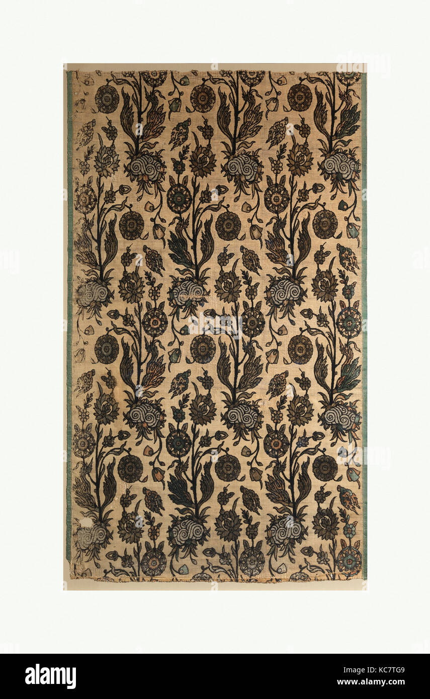 Pannello di velluto con piante fiorite, prima metà del XVII secolo Foto Stock