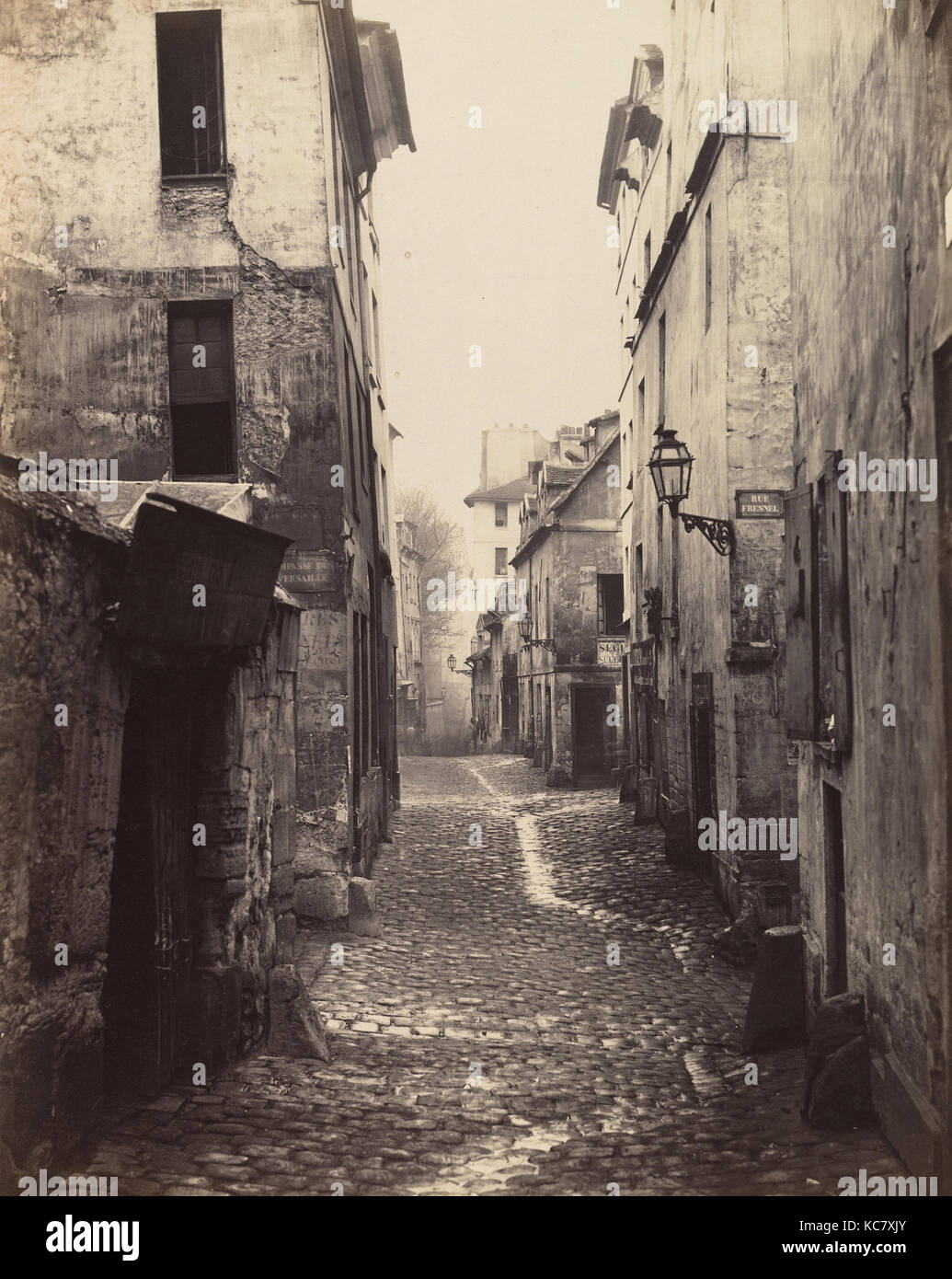 Rue Traversine (da Rue d'Arras), Charles Marville, ca. 1868 Foto Stock