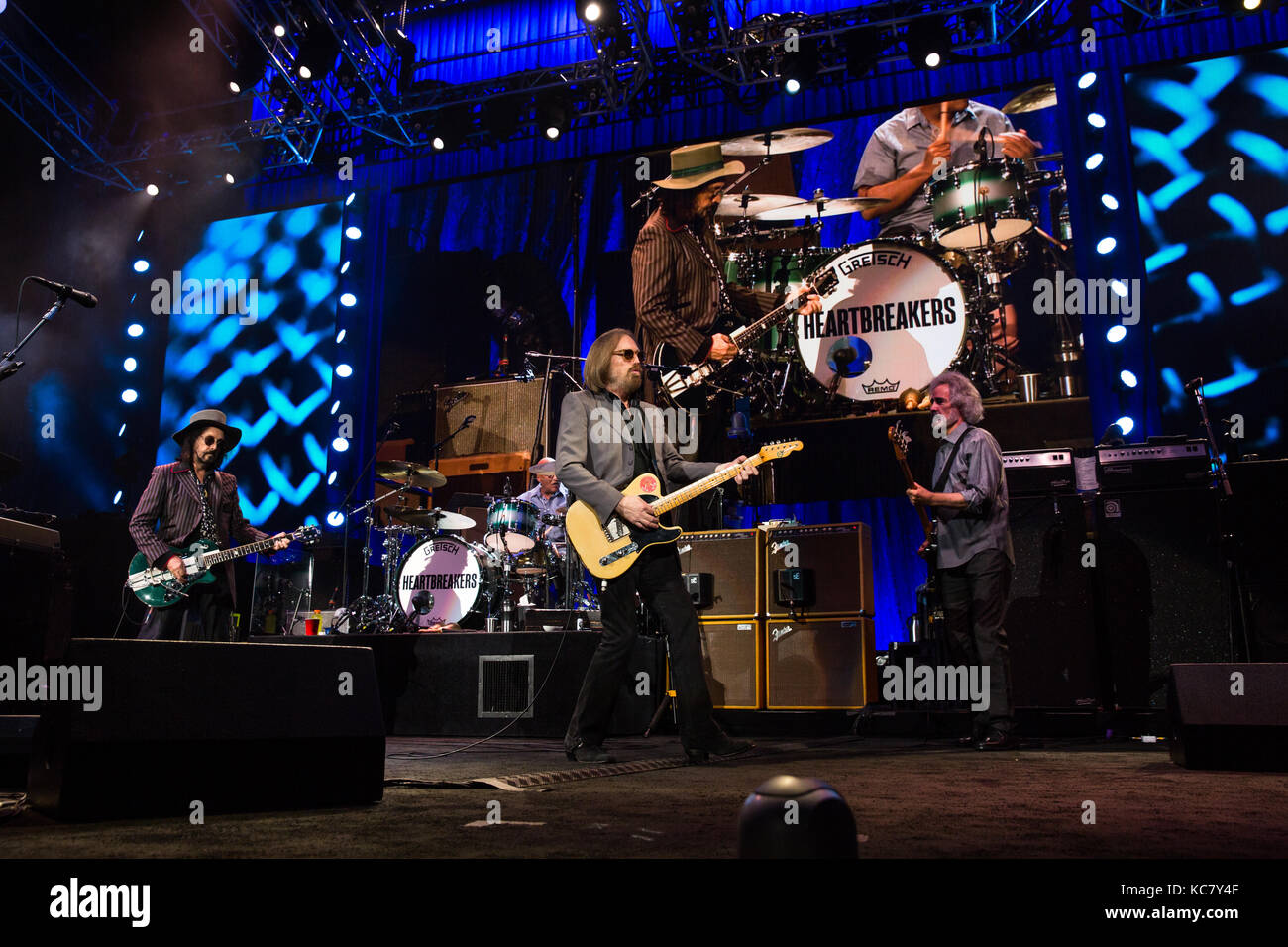 Tom Petty eseguendo in Toronto con la a tutto rock nel 2017. Foto Stock