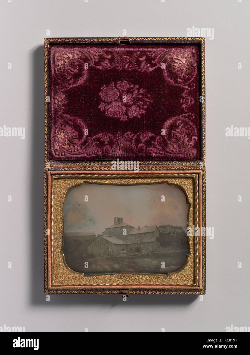 Mulino o magazzino verticale con clapboard schierata, sconosciuto, 1850s Foto Stock