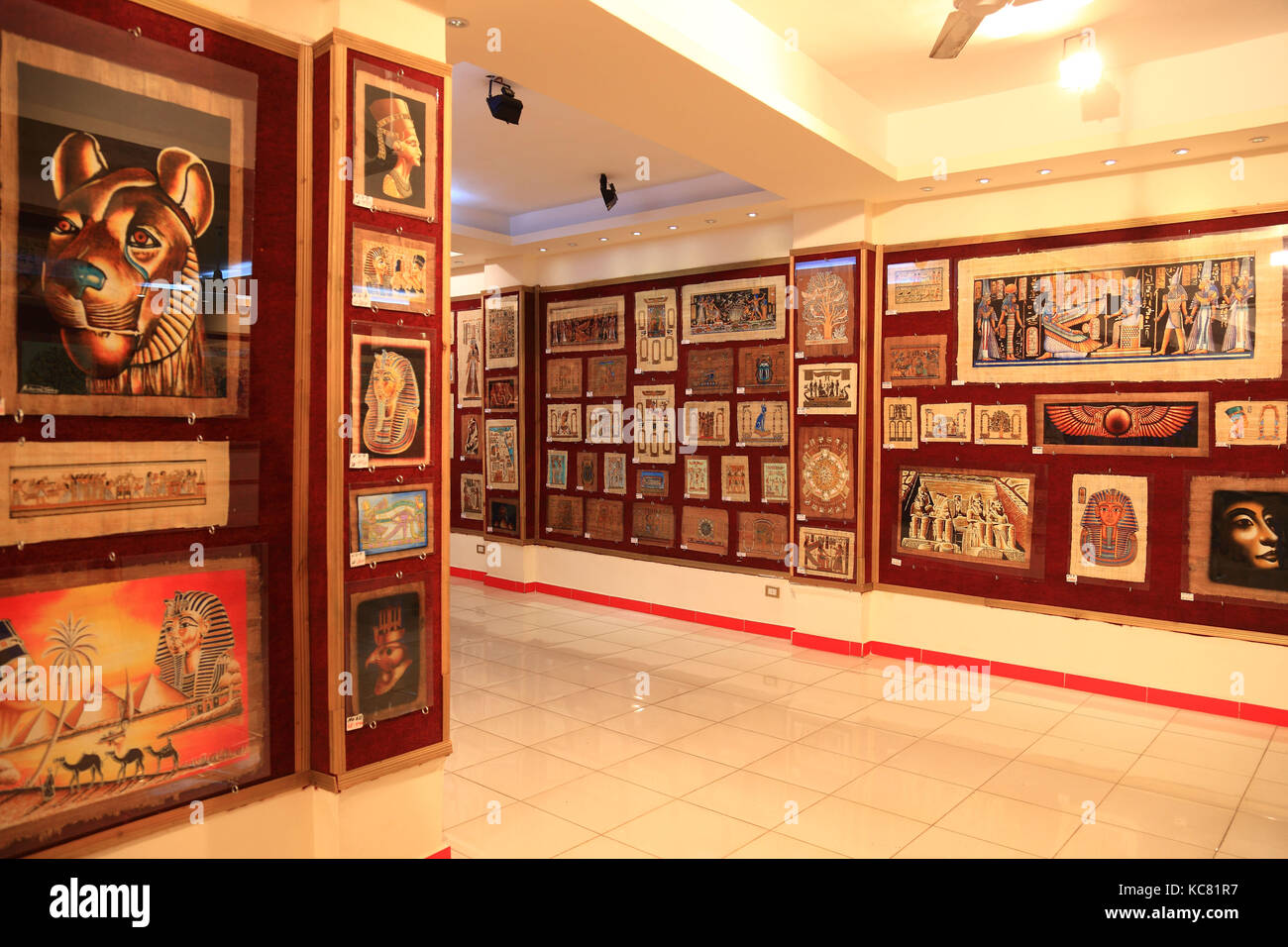 Luxor, il papiro, immagini del papiro institut, Egitto Foto Stock