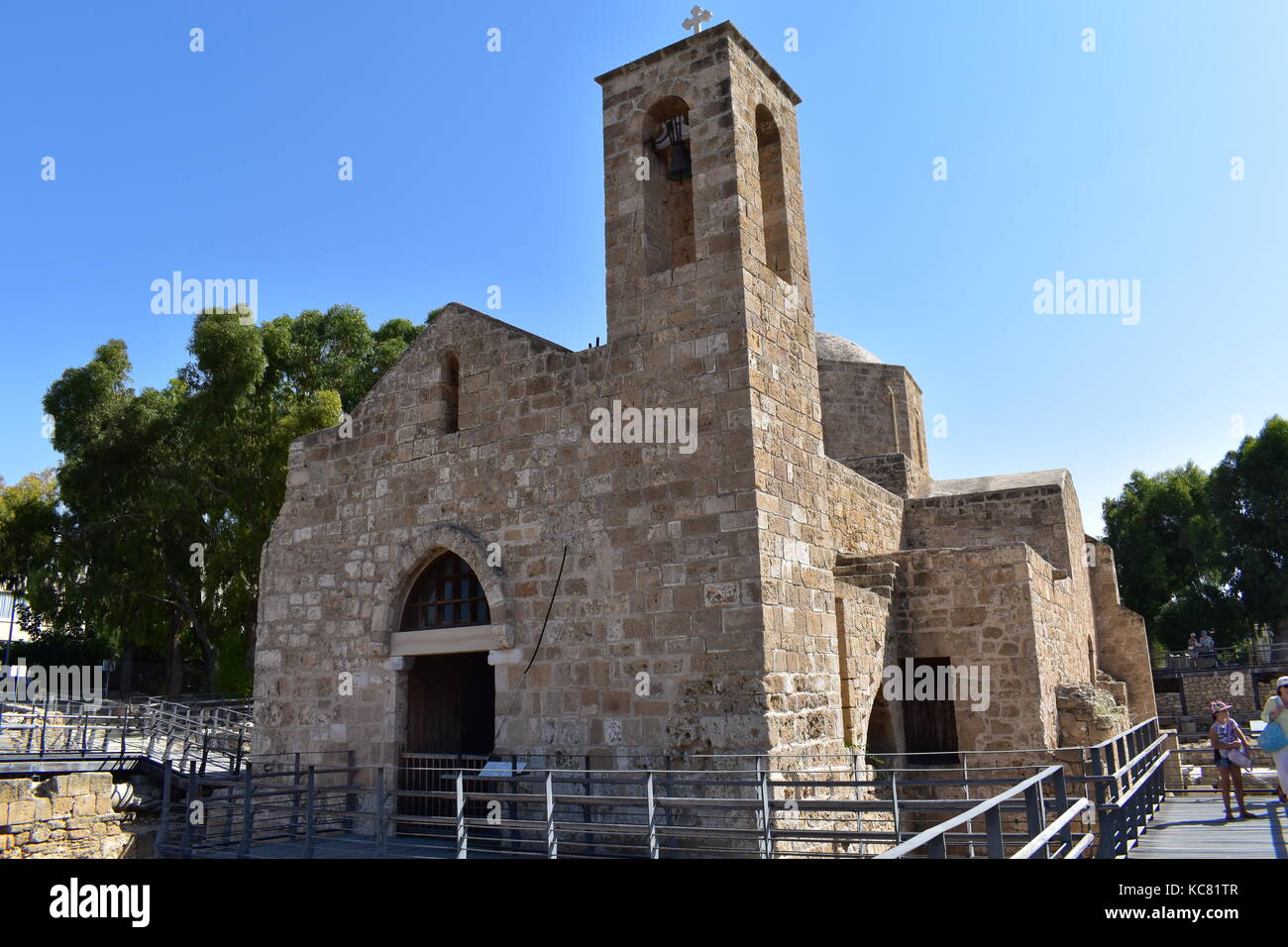 Basilica paleocristiana di panagia chrysopolitissa e Agia Kiriaki chiesa in Kato Pafos, Cipro. Foto Stock