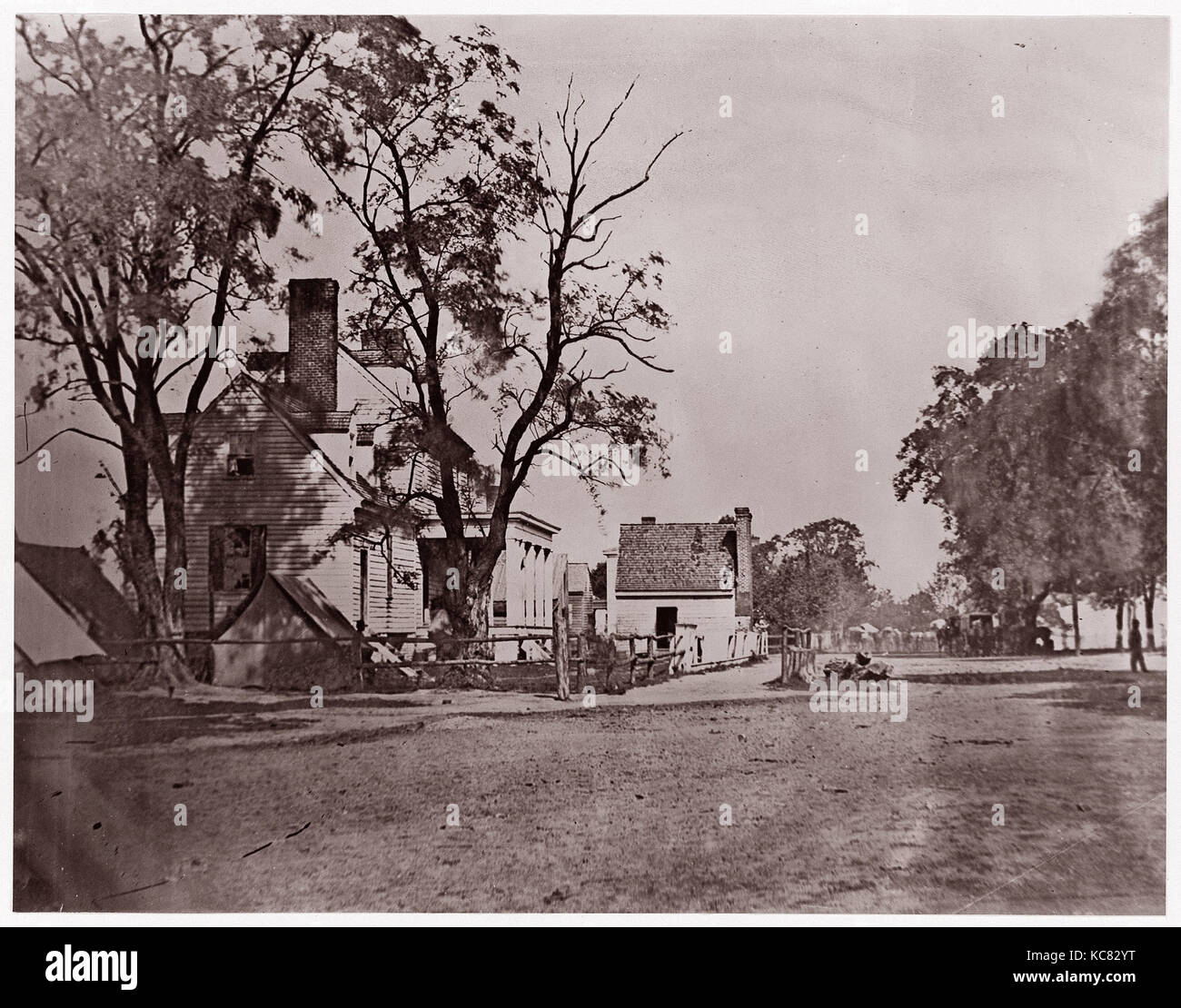 Sede del Cap. S.b. Il sangue, R.Q.M., al punto Città, Virginia, Andrew Joseph Russell, 1861-65 Foto Stock