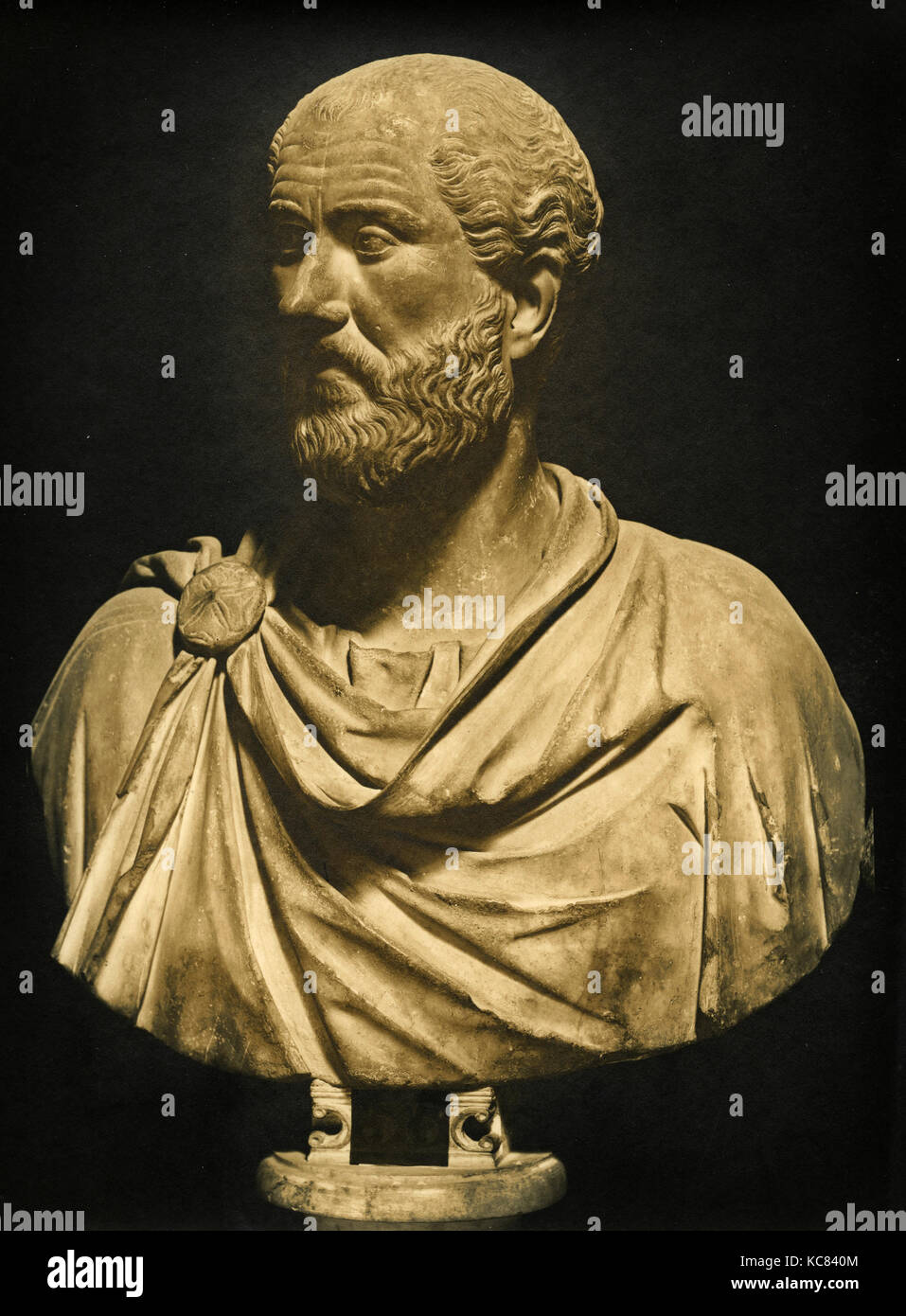 Imperatore romano Macrinus, statua in marmo Foto Stock