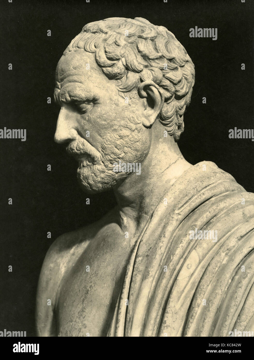 Statista greco Demostene, statua in marmo Foto Stock