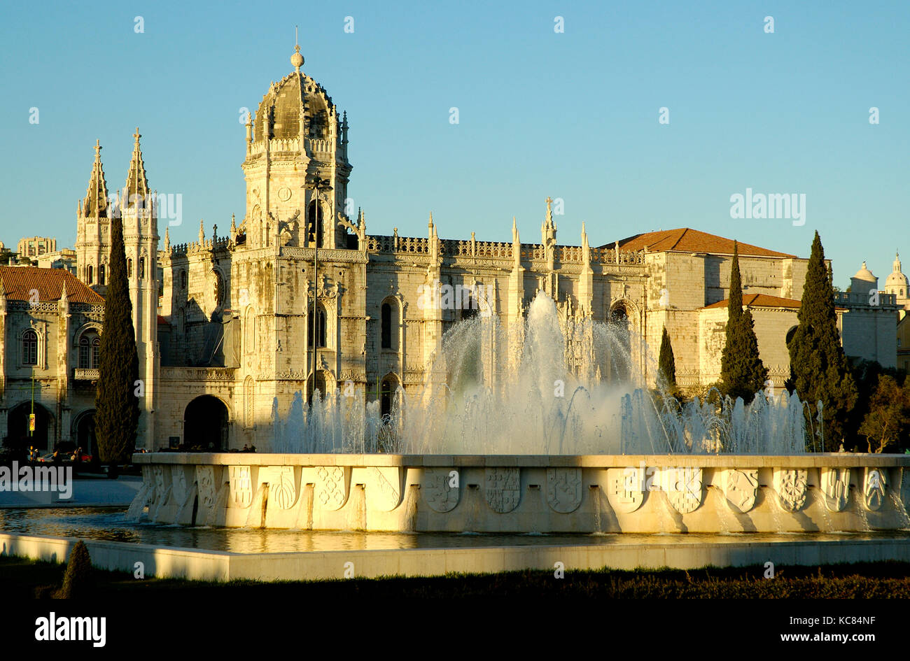Il monastero di Jeronimos, patrimonio dell'umanità dell'UNESCO. Lisbona, Portogallo Foto Stock