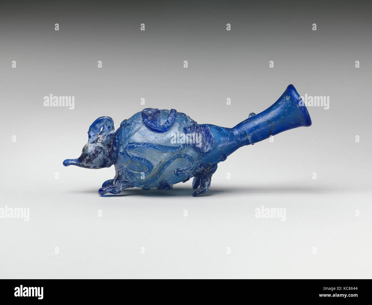Vetro-serpente pallone filettatura sagomata come un mouse, 3° secolo A.d Foto Stock