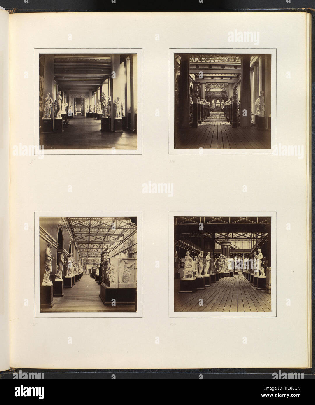 Viste della scultura greca corte tra cui busto di Minerva, attribuita a Philip Henry Delamotte, ca. 1859 Foto Stock