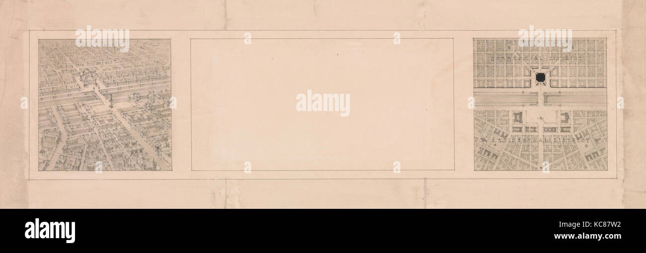 Design per una stazione dei tram, Robert Adams, XIX-XX secolo Foto Stock