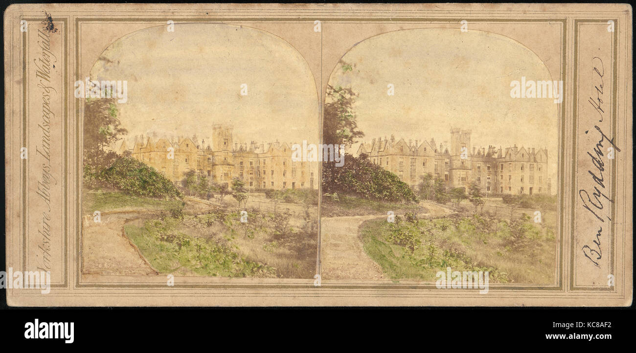 Gruppo di 5 primi stereografia viste del British Alberghi e locande, sconosciuto, 1860s-80s Foto Stock
