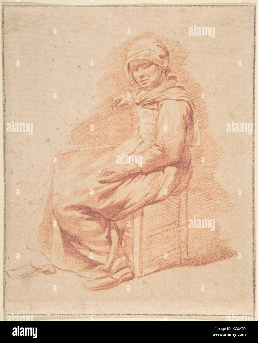 Seduto giovane donna, Gerrit Adriaensz Berckheyde, xvii secolo Foto Stock