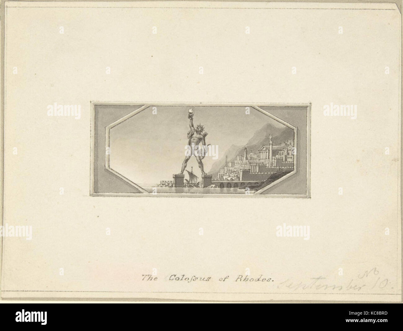 Il Colosso di Rodi, Edward Francis Burney, XVIII-XIX secolo Foto Stock