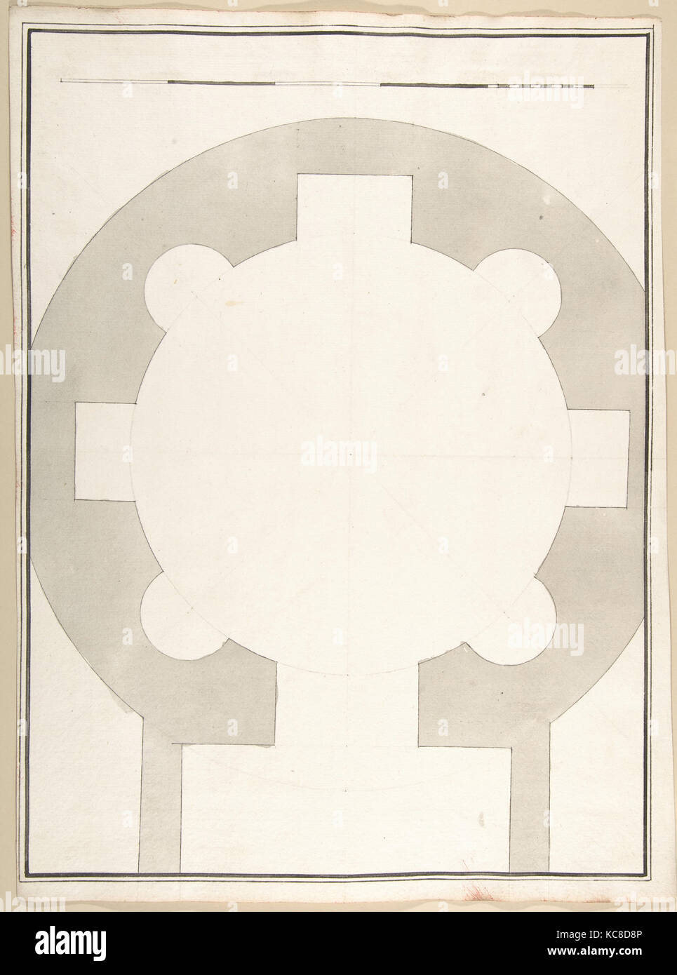 Il piano non marcato del Tempio della Speranza (stesso edificio come il numero di accessione 60.632.44), Pietro Paolo Coccetti, 1710-27 Foto Stock