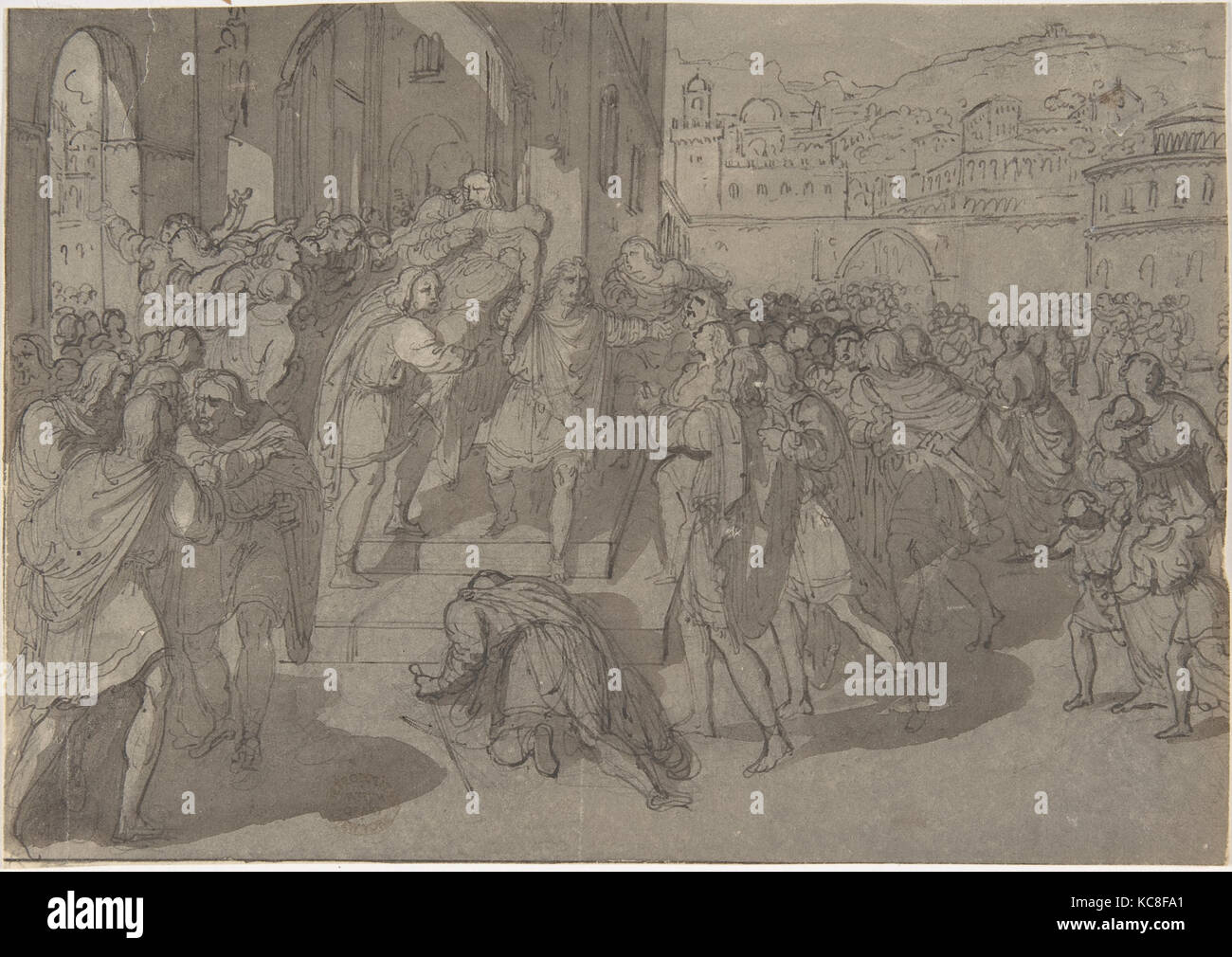 Virginius e Virginia (?), Wilhelm von Kaulbach, secolo XIX Foto Stock