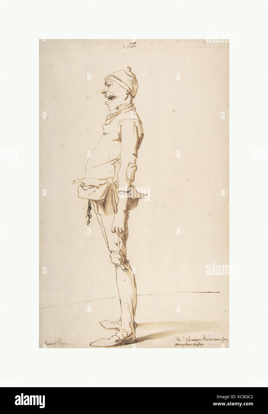 La caricatura dell'artista del fratello minore Marie-Alexandre-François, François André Vincent, 1776 Foto Stock