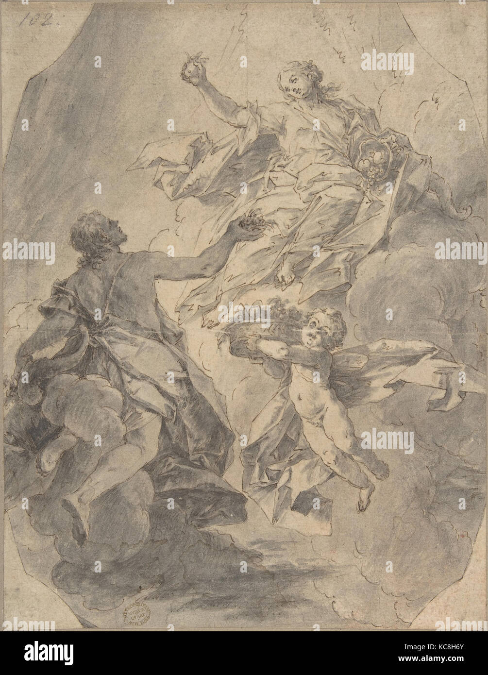 Allegoria dell'Abbondanza, anonimo, francese del XVII secolo Foto Stock