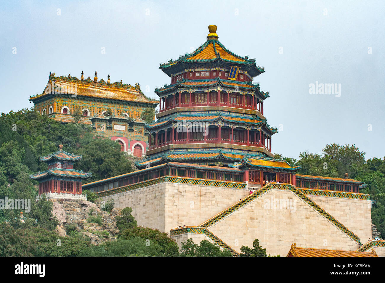 Torre di incenso buddista, il Summer Palace, Pechino, Cina Foto Stock