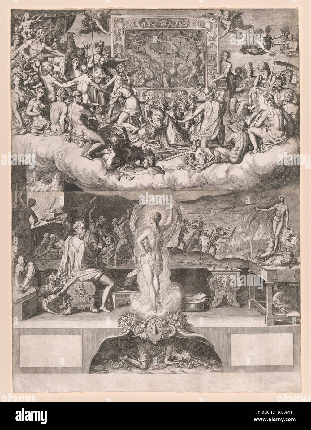 Il lamento della tecnica di pittura, Cornelis Cort, 1579 Foto Stock