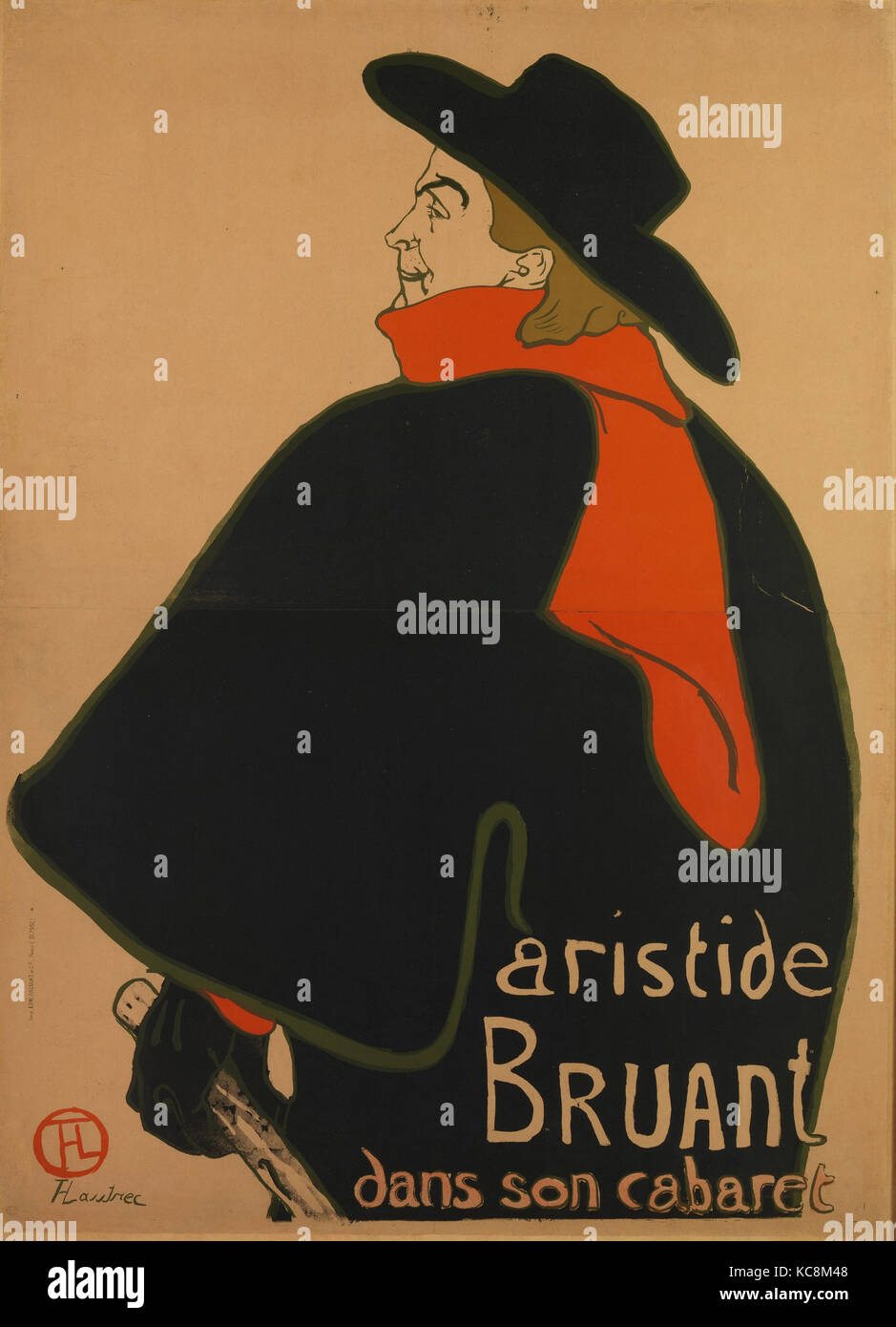 Aristide Bruant, al suo cabaret, Henri de Toulouse-Lautrec, 1893 Foto Stock