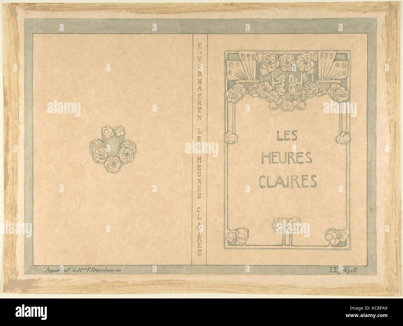 Design per 'Les Heures Claires' da Emile Verhaeren, Julia Eyckholt, dopo 1896 Foto Stock