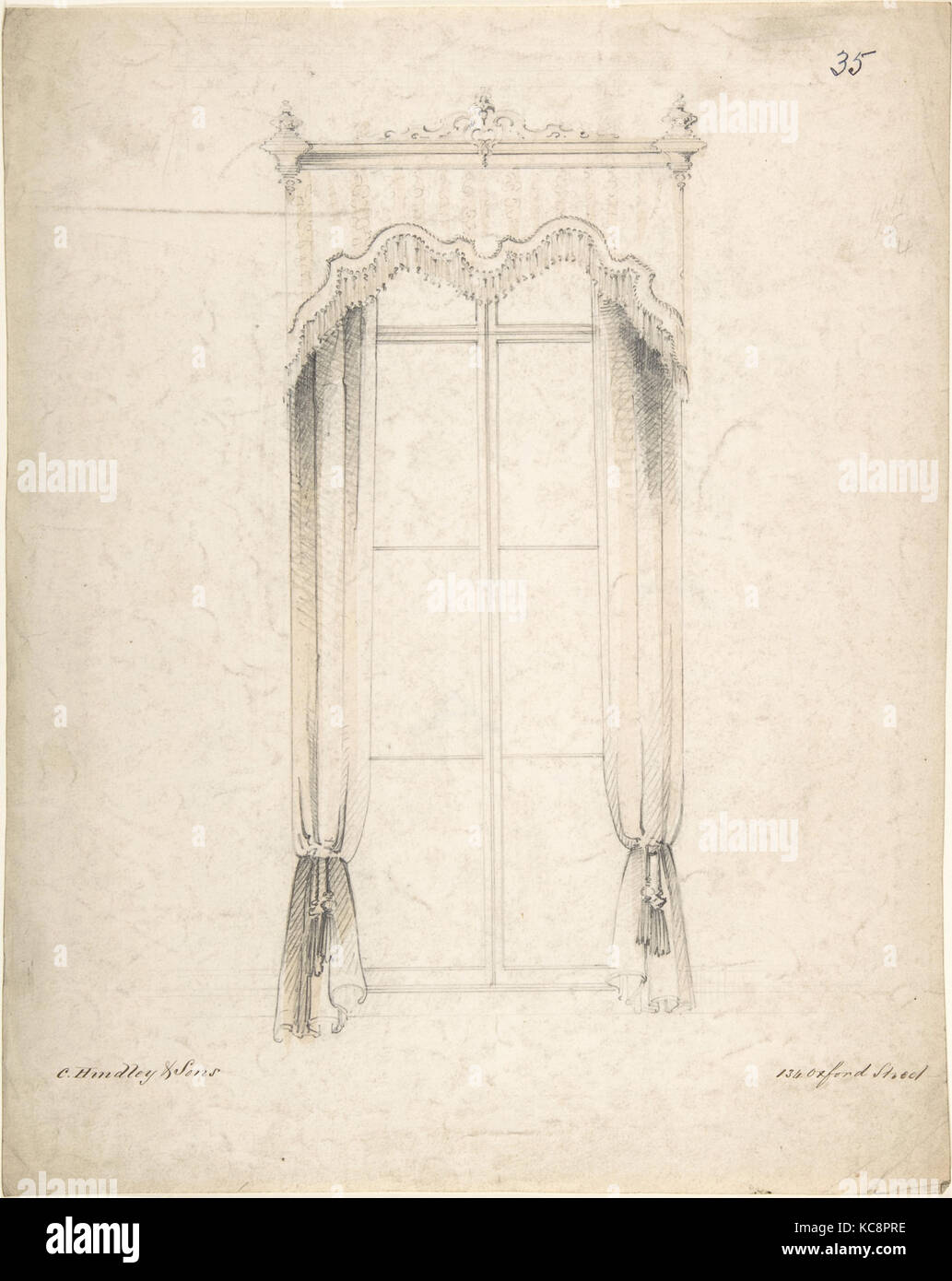 Design per tende, Charles Hindley e Figli, 1841-84 Foto Stock