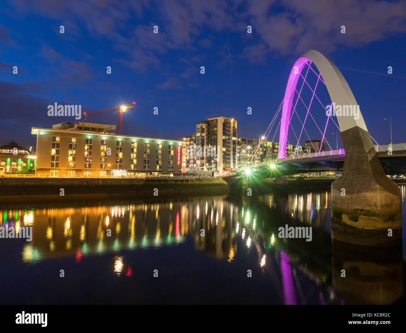 Squinty bridge - Glasgow Foto Stock