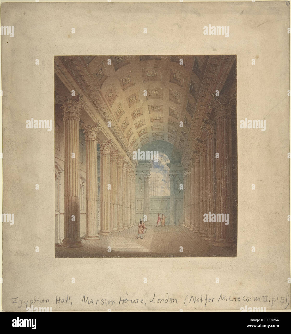 Sala Egizia, Mansion House, Londra, attribuita ad Auguste Charles Pugin, 1795-1825 Foto Stock