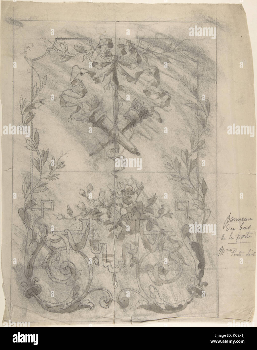 Design per pannelli porta, Charles Monblond, secolo XIX Foto Stock