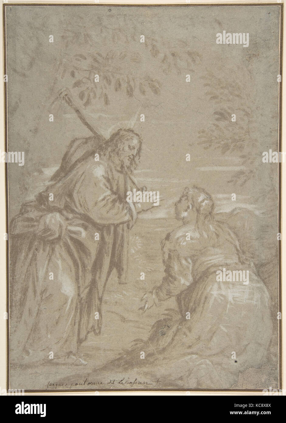 Cristo che appare a Santa Maria Maddalena ("Noli Me Tangere')., attribuita a Jacopo Bassano, ca. 1560 Foto Stock