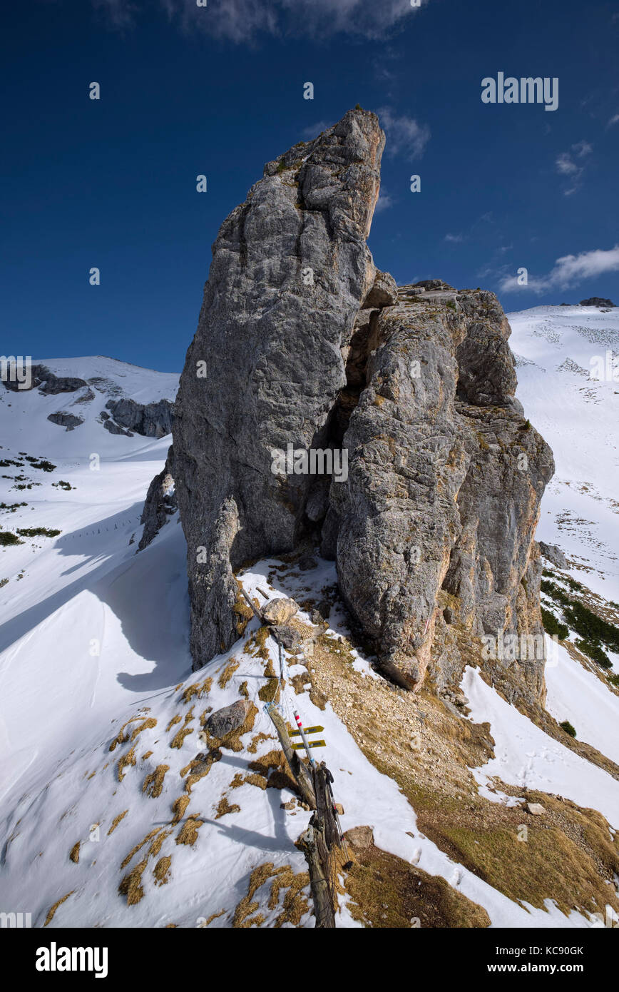 All'interno della roccia steinernes gate tor, Maurach, achensee, Austria Foto Stock
