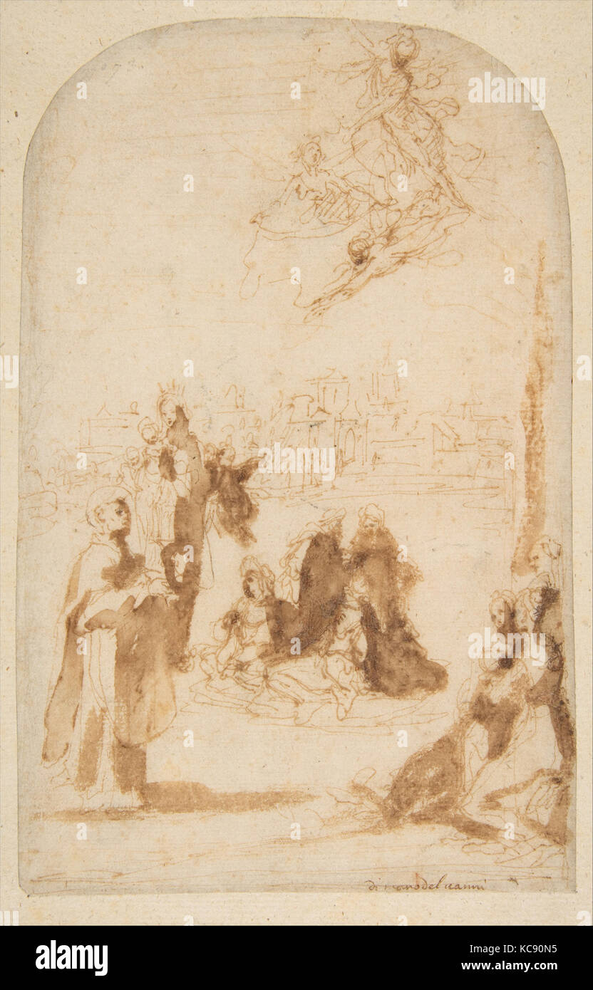 San Giacinto camminando sulle acque, Francesco Vanni, 1599 Foto Stock