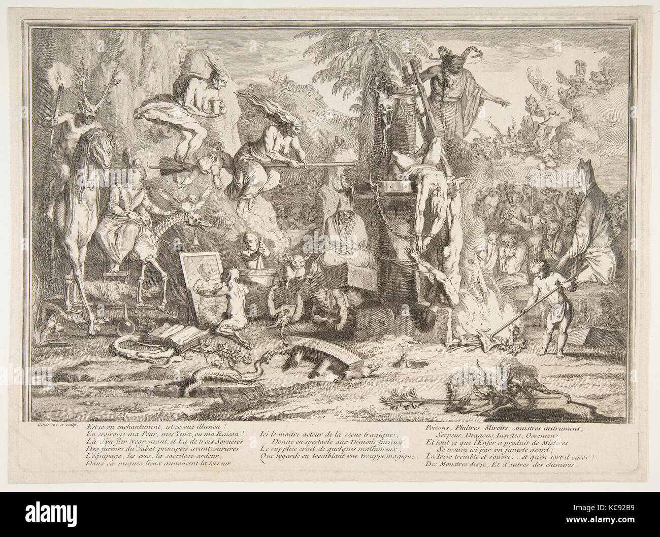 Est-ce onu incanto..., n.d., attacco, stato terzo, foglio: 10 3/16 x 13 11/16 in. (25,8 x 34,7 cm), stampa Foto Stock