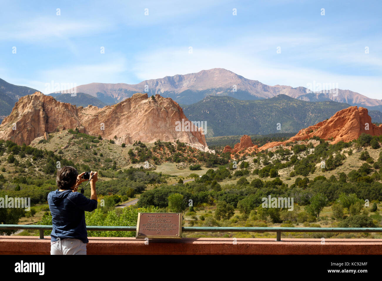 Giardino degli dèi, un punto di riferimento nazionale e un parco cittadino in Colorado Springs, Colorado. Foto Stock