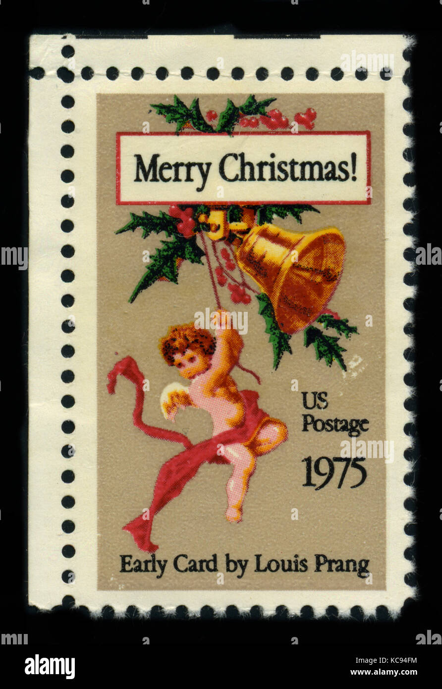 Stati Uniti - circa 1975: un timbro stampato negli Stati Uniti mostra immagine della dedicata al Natale, circa 1975. Foto Stock