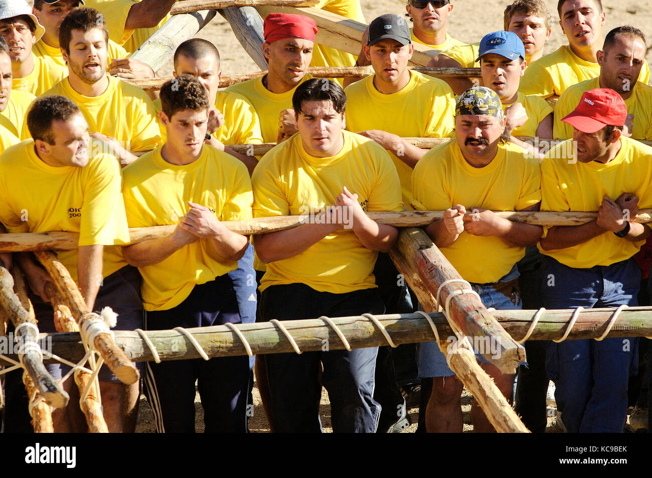 Tradizionale corrida medievale (capeia raiana) in Soito, Sabugal. Portogallo Foto Stock