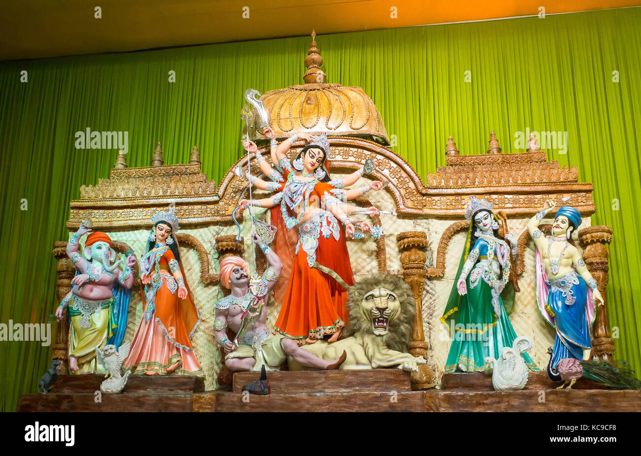 Durga dea immagine in orizzontale il telaio Foto Stock