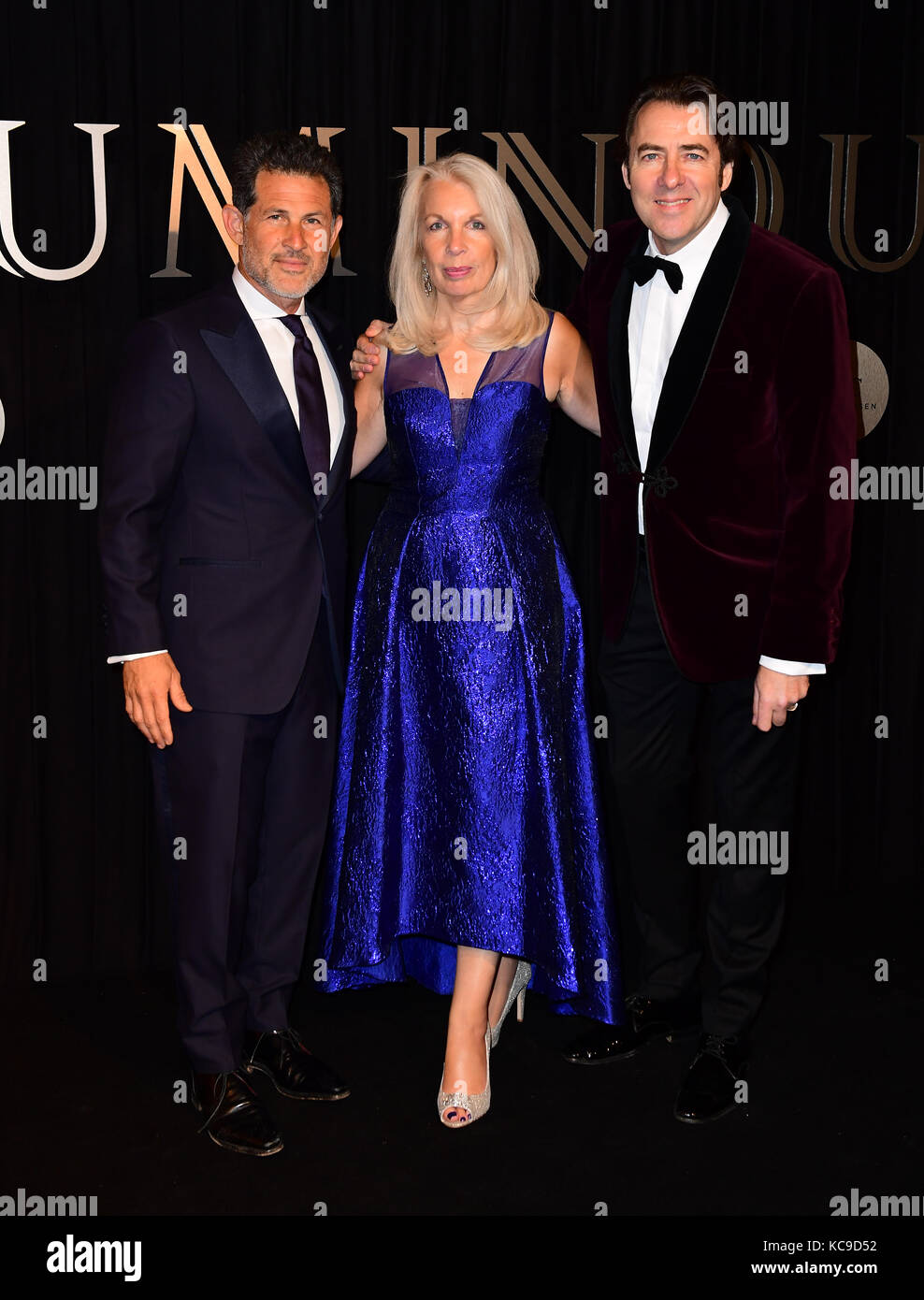 Josh Berger, Amanda nevill e Jonathan Ross frequentando il bfi luminosa gala di beneficenza tenutasi presso la Guildhall, Londra. Foto Stock