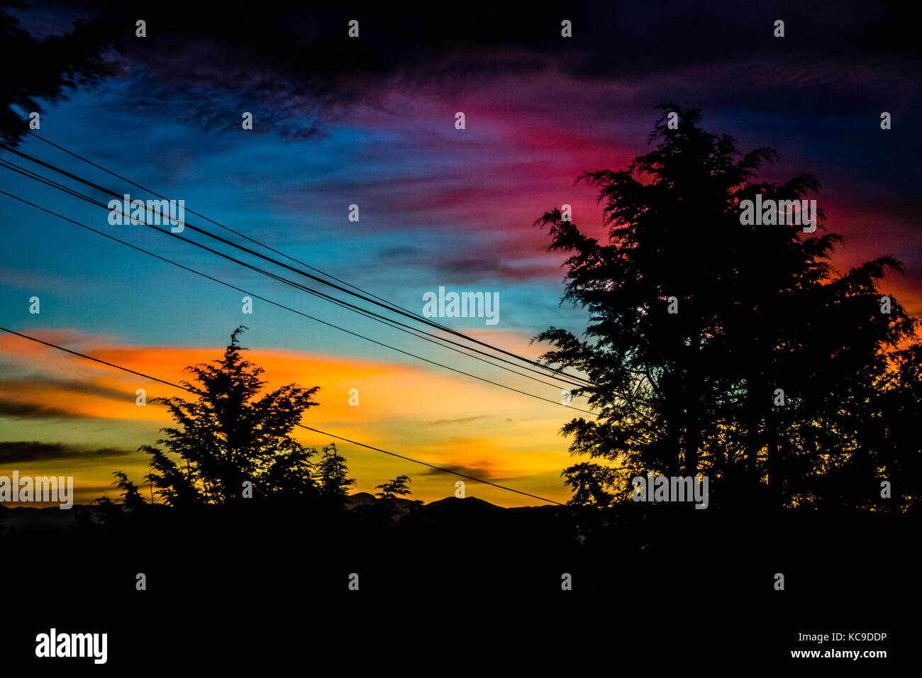 Colorato sunrise sky Foto Stock