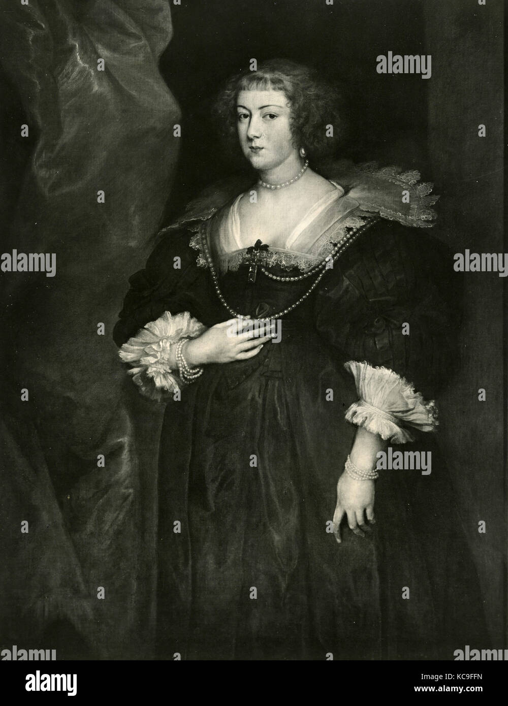 Ritratto di Amalia di Solms-Braunfels principessa d'arancio, dipinto di Van Dyck Foto Stock