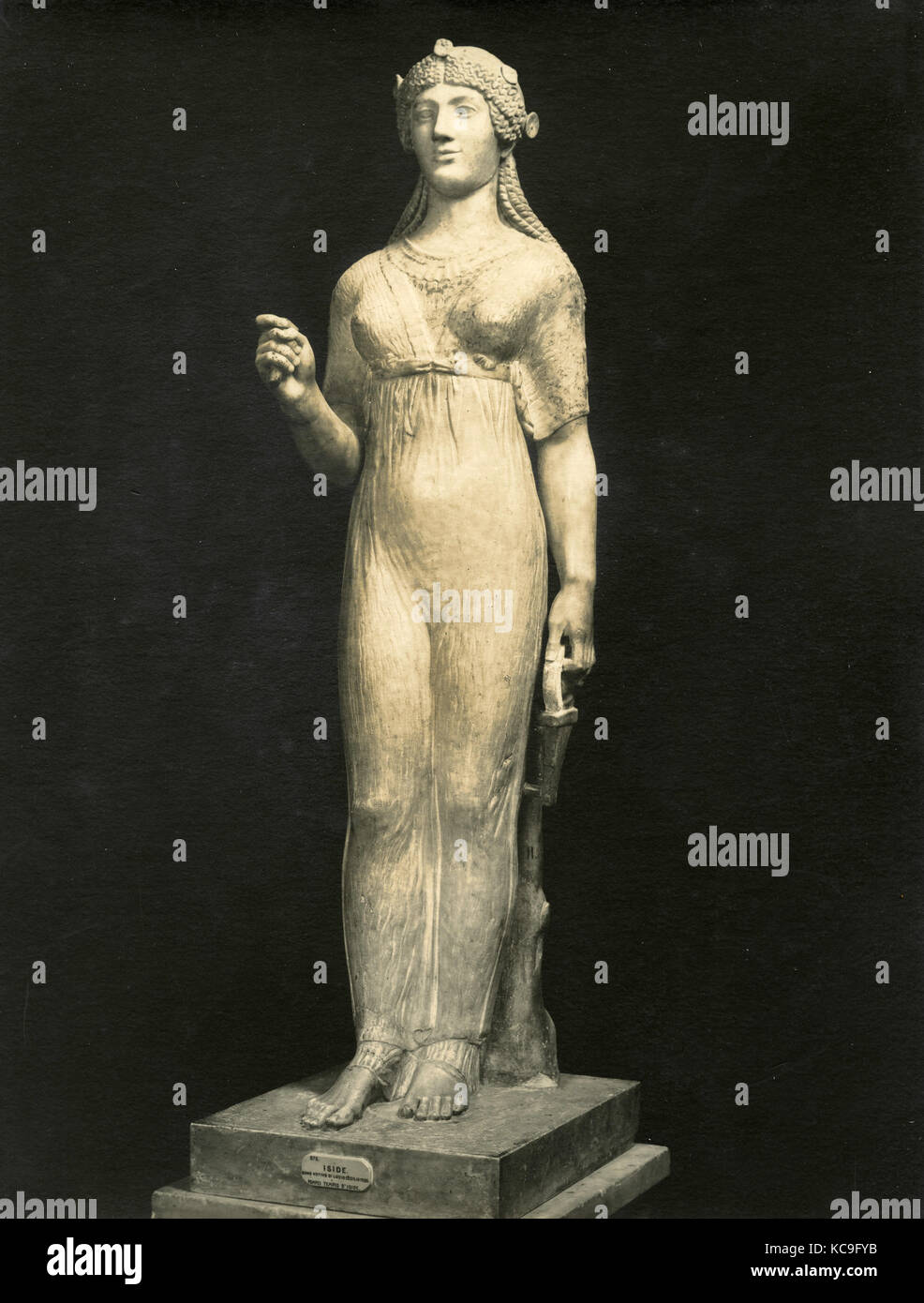 Dea egizia Isis, scultura Foto Stock