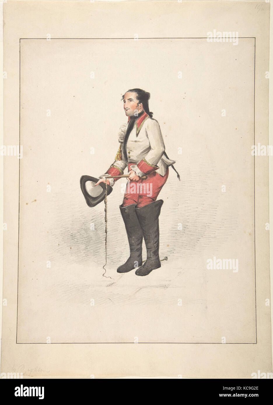 Disegno di costumi, Robert Dighton il sambuco, XVIII-XIX secolo Foto Stock