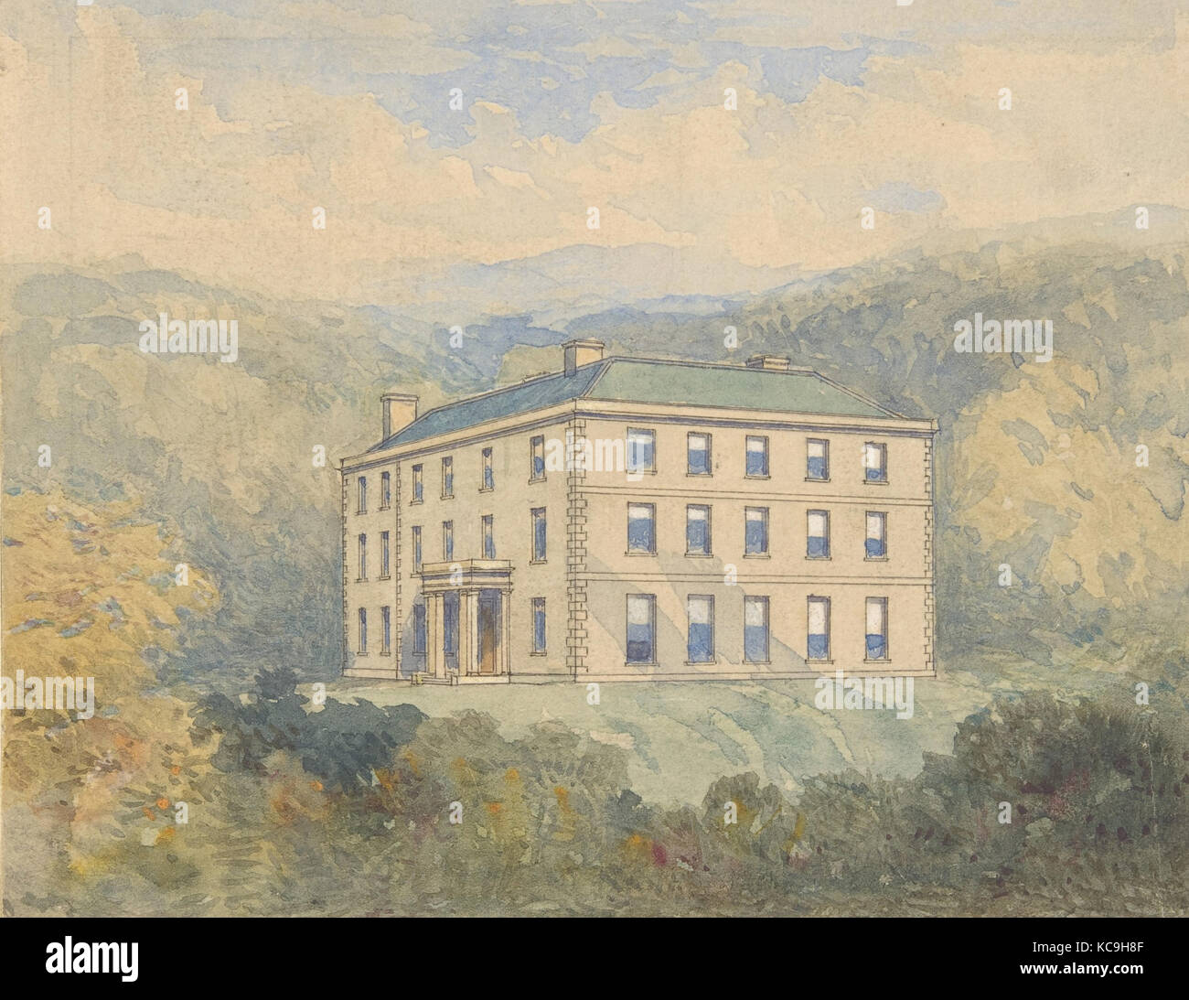 Country house, anonimo, britannici del XIX secolo xix secolo Foto Stock