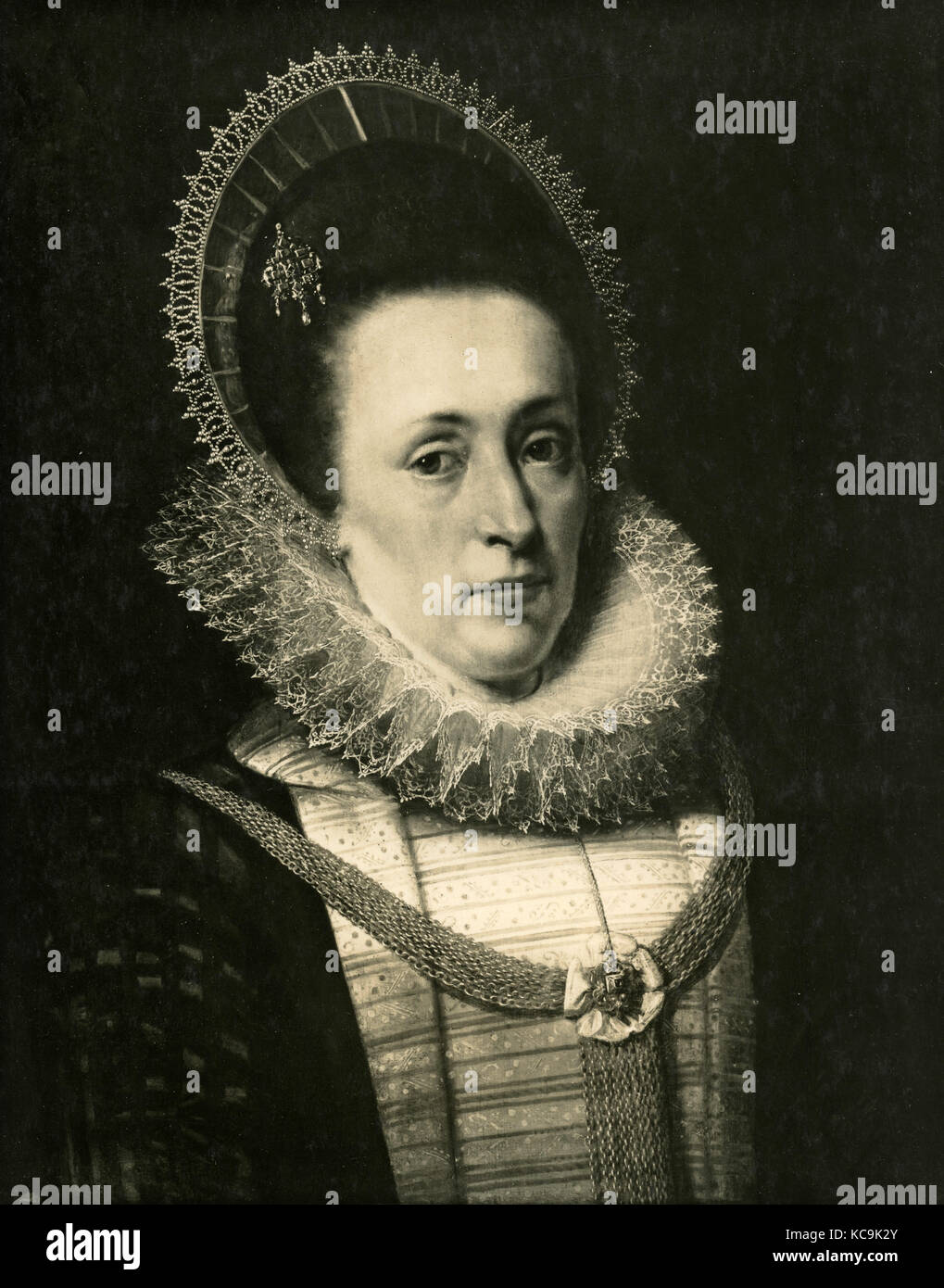 Ritratto di donna sconosciuta, la pittura della Scuola di Amsterdam Foto Stock