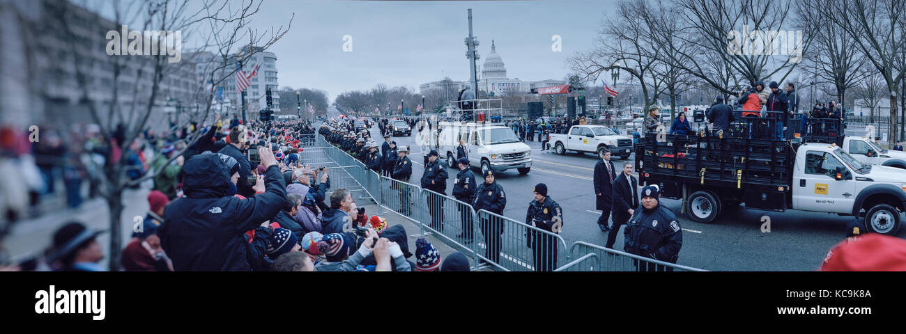 Inaugurazione di Donald Trump, 45°, Washington DC, 20 GENNAIO 2017. Foto Stock