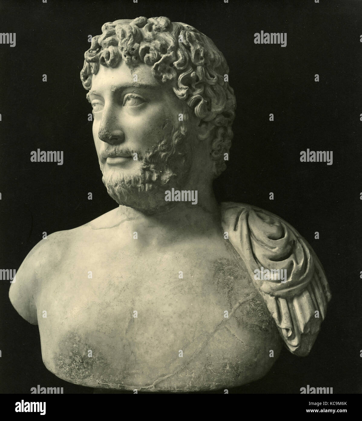 Adrian, imperatore romano scultura Foto Stock