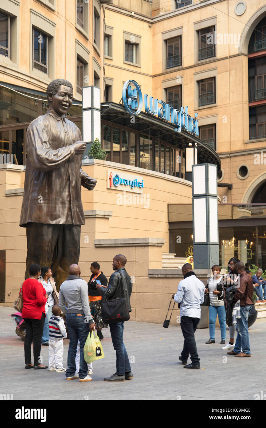 Nelson Mandela Square, Sandton Johannesburg, gauteng, sud africa Foto Stock