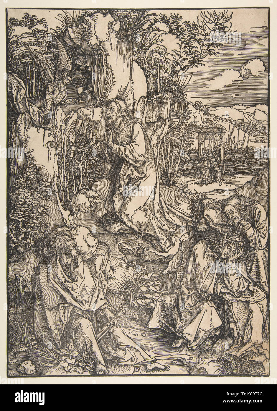 L agonia nel giardino, n.d., Xilografia, stampe di Albrecht Dürer (tedesco, Norimberga 1471-1528 Norimberga Foto Stock